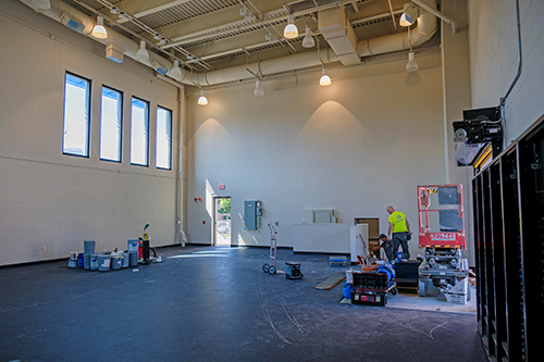 Interior of the Wind Training Center building
